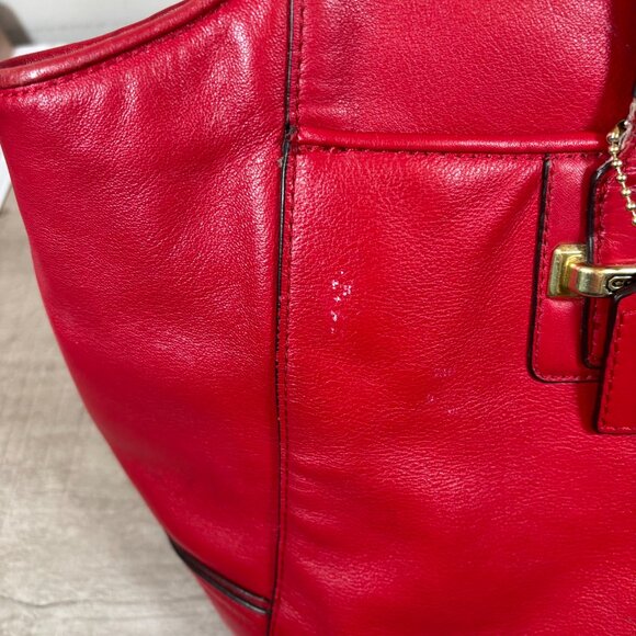 Vtg Coach Taylor Red Leather Purse - Picture 15 of 16